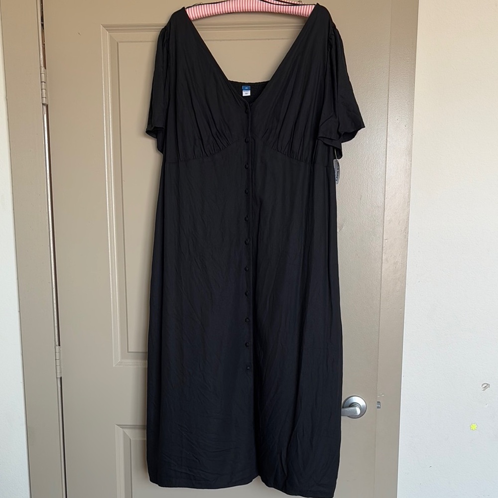 Old Navy Black Flutter Sleeve Sundress
